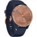 Смарт-годинник Garmin Vivomove 3s Rose Gold Stainless Steel Bezel w. Navy and Silicone B. (010-02238-03)