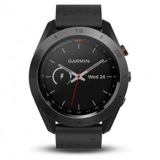 Спортивний годинник Garmin Approach S60 Premium Black Ceramic Bezel with Black Leather Band (010-01702-03)
