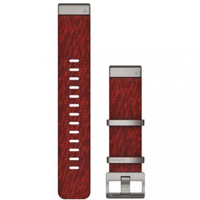 ремінець Garmin Ремінець QuickFit 22 Watch Bands Jacquard-weave Nylon Strap – Red (010-12738-22)