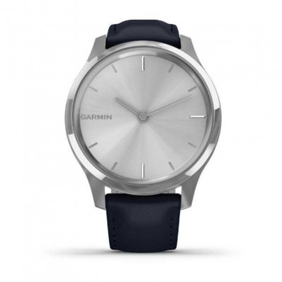 Смарт-годинник Garmin vivomove Luxe Silver-Blue Leather (010-02241-20)