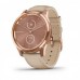 Смарт-годинник Garmin vivomove Luxe Rose Gold-Beige Leather (010-02241-21)